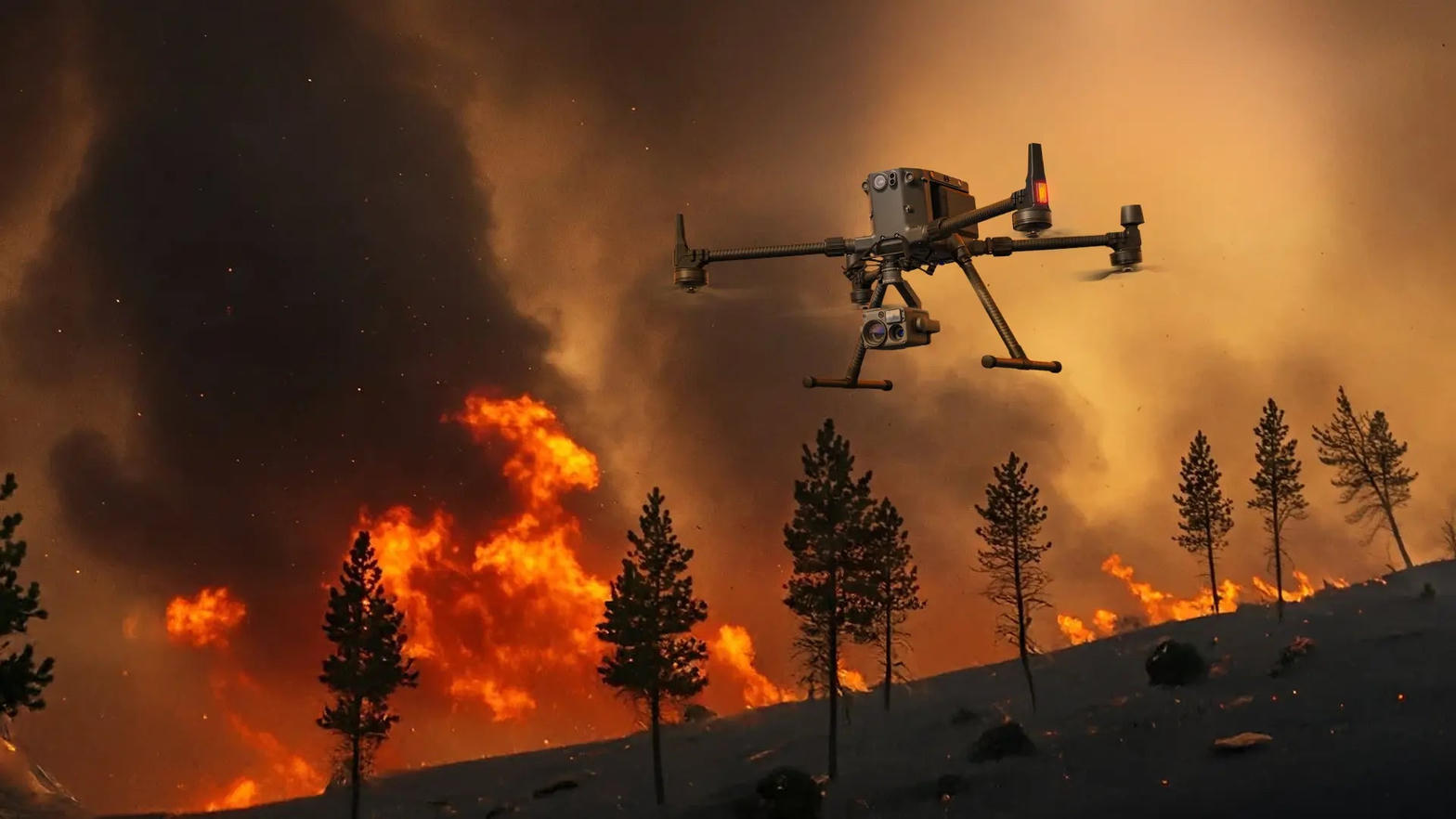 Duman ortamında drone
