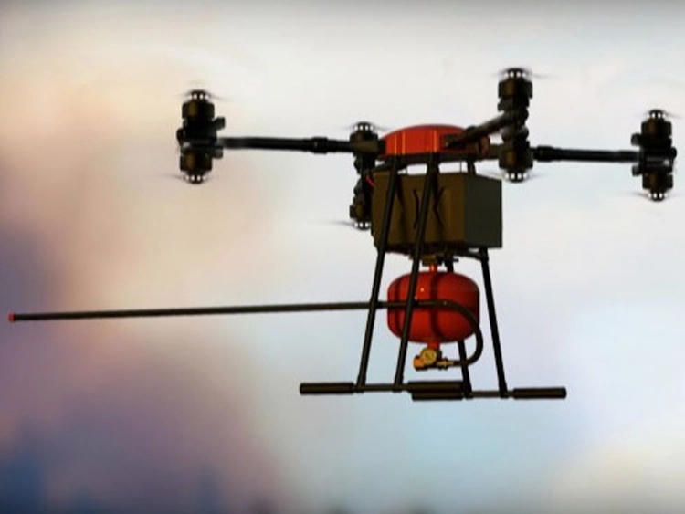 Yük tanklı yangın drone
